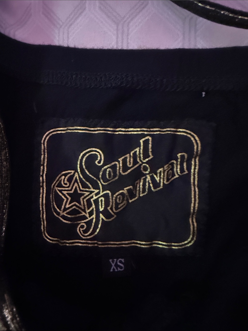Soul Revival Black Tank Top with Multicolor Floral Embroidery - Picture 2 of 3